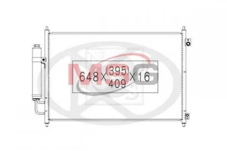 Радiатори кондицiонерiв (Радиатор кондиционера NISSAN X-TRAIL) KOYORAD CD020427