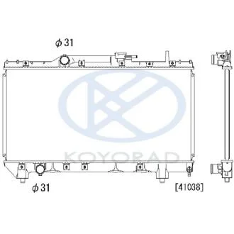 Радіатор системи охолодження KOYORAD PL010343T