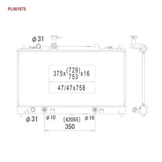 Радiатори (Радиатор охлаждения MAZDA 6 AT) KOYORAD PL061679