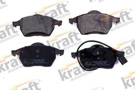 Комплект гальмівних накладок, дискове гальмо KRAFT 6000325