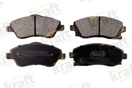 Комплект гальмівних накладок, дискове гальмо KRAFT 6001690