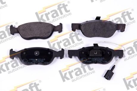 Комплект гальмівних накладок, дискове гальмо KRAFT 6003180