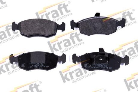 Комплект гальмівних накладок, дискове гальмо KRAFT 6003315