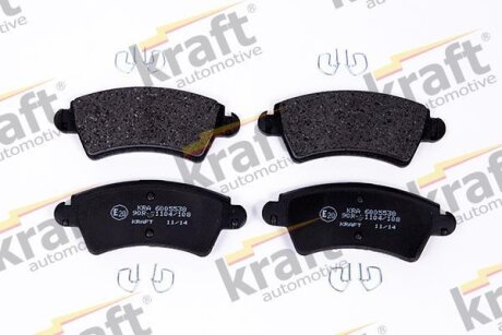 Комплект гальмівних накладок, дискове гальмо KRAFT 6005538