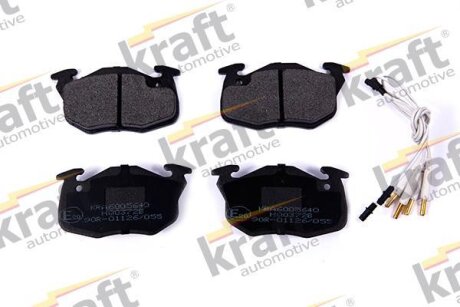 Комплект гальмівних накладок, дискове гальмо KRAFT 6005640
