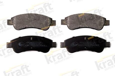 Комплект гальмівних накладок, дискове гальмо KRAFT 6006051