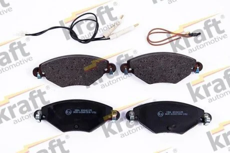 Комплект гальмівних накладок, дискове гальмо KRAFT 6006125