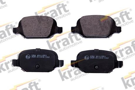 Комплект гальмівних накладок, дискове гальмо KRAFT 6011551