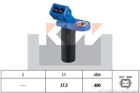 453 304 Датчик р/вала, к/вала (аналог EPS 1.953.304/Facet 9.0304) KW 453304