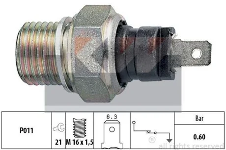 500 021 Датчик тиску масла (аналог EPS 1.800.021/Facet 7.0021) KW 500021