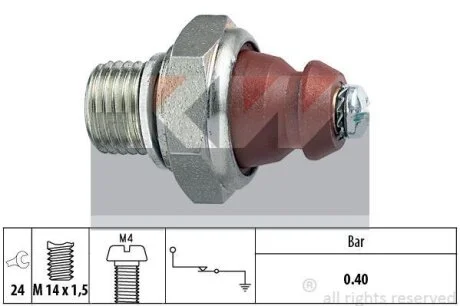 500 074 Датчик тиску масла (аналог EPS 1.800.074/Facet 7.0074) KW 500074