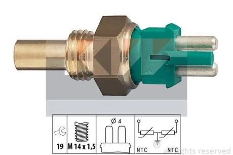 530 140 Датчик температури охолодж. рідини/масла/топлива (аналог EPS 1.830.140/Facet 7.3140) KW 530140