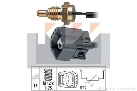 530 295 Датчик температури охолодж. рідини/масла/топлива (аналог EPS 1.830.295/Facet 7.3295) KW 530295