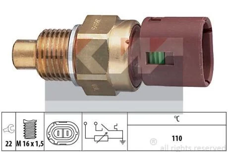 530 555 Датчик температури охолодж. рідини/масла/топлива (аналог EPS 1.830.555 /Facet 7.3555) KW 530555