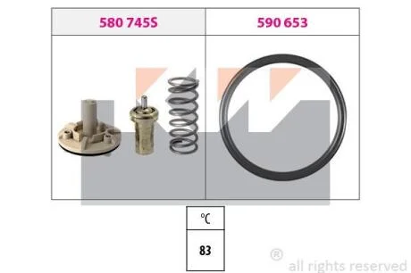 580 745 Термостат (аналог EPS 1.880.745 /Facet 7.8745) KW 580745