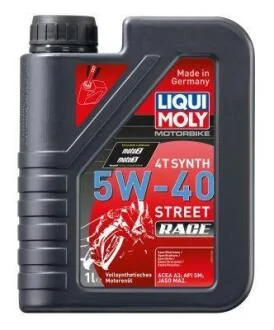 ОЛИВА МОТОРНА СИНТЕТИЧНА MOTORBIKE 4T SYNTH 5W-40 STREET RACE 1Л LIQUI MOLY 2592