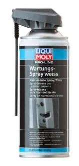 БІЛЕ МАСТИЛО-СПРЕЙ ЩО ВІДШТОВХУЄ БРУД PRO-LINE WARTUNGS-SPRAY WEISS 0 LIQUI MOLY 7387