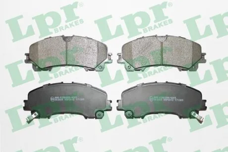 Комплект гальмівних колодок передн, INFINITI Q50, Q60, QX50 I, QX50 II NISSAN X-TRAIL, X-TRAIL III RENAULT KOLEOS II 1.3-3.7 04.13- LPR 05P2012