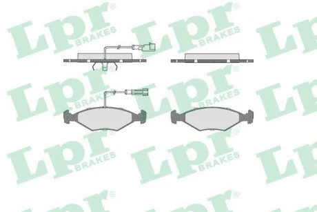 - Гальмівні колодки до дисків (F, V, з датчиком) LPR 05P680