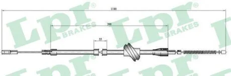 Трос, стояночная тормозная система LPR C0045B