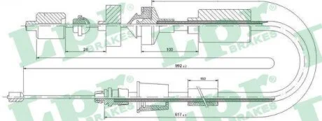 - Трос зчеплення LPR C0202C