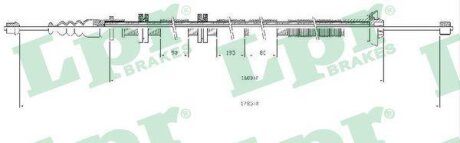 - Трос ручного гальма LPR C0205B