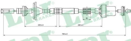 - Трос зчеплення LPR C0213C