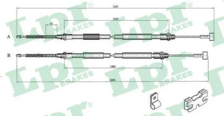 Трос, стояночная тормозная система LPR C0246B
