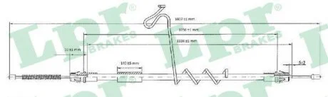 - Трос ручного гальма LPR C0293B