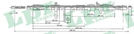 - Трос ручного гальма LPR C0320B