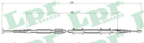 - Трос ручного гальма LPR C0340B