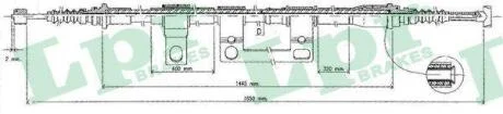 Трос ручного гальма LPR C0395B