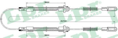 - Трос ручного гальма LPR C0522B