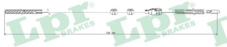 Трос, стояночная тормозная система LPR C0591B