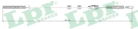 Трос, стояночная тормозная система LPR C0591B