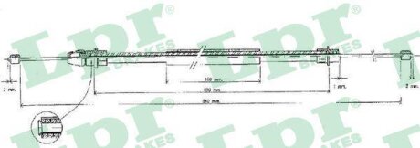 - Трос ручного гальма LPR C0630B