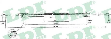 - Трос ручного гальма LPR C0630B