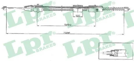 - Трос ручного гальма LPR C0634B