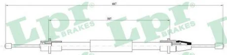 - Трос ручного гальма LPR C0637B