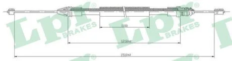 - Трос ручного гальма LPR C0710B