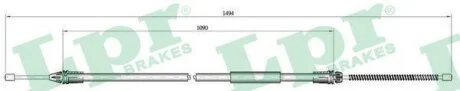 - Трос ручного гальма LPR C0718B