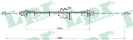 - Трос ручного гальма LPR C0754B