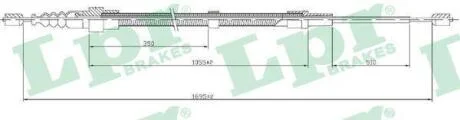 - Трос ручного гальма LPR C0952B