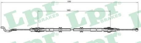 Трос ручного гальма LPR C0969B
