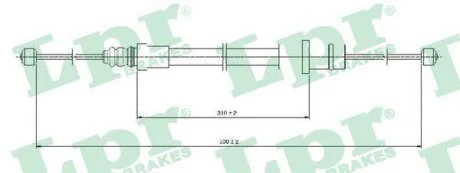 - Трос ручного гальма LPR C0994B