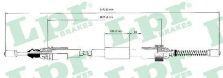 Трос, стояночная тормозная система LPR C1044B