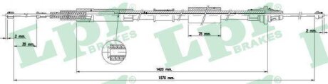 - Трос ручного гальма LPR C1578B