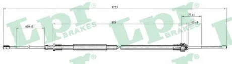 - Трос ручного гальма LPR C1666B