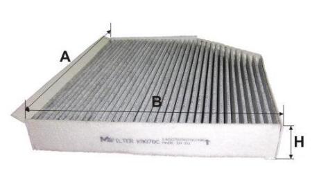 Фільтр салону вугільний M-FILTER K9070C