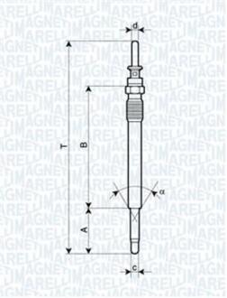 Свічка розжарювання ASTRA, OMEGA, VECTRA [] MAGNETI MARELLI 062900009304